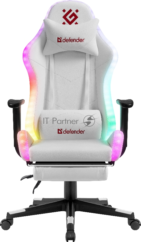 Игровое кресло Watcher Белый,подсветка,полиуретан