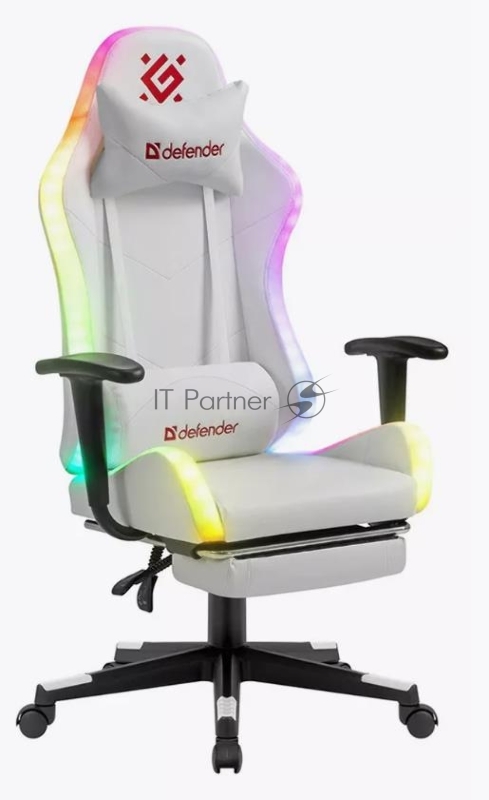 Игровое кресло Watcher Белый,подсветка,полиуретан