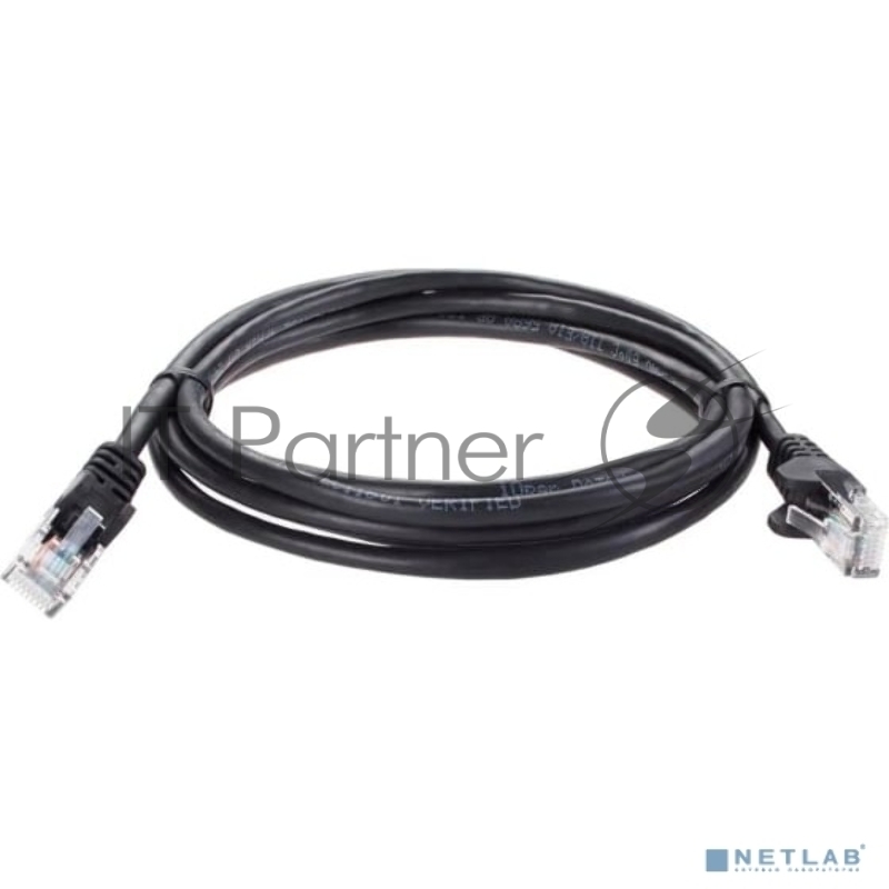 Патч-корд литой AOpen ANP511_1.5M_BK UTP кат.5е 1,5м черный