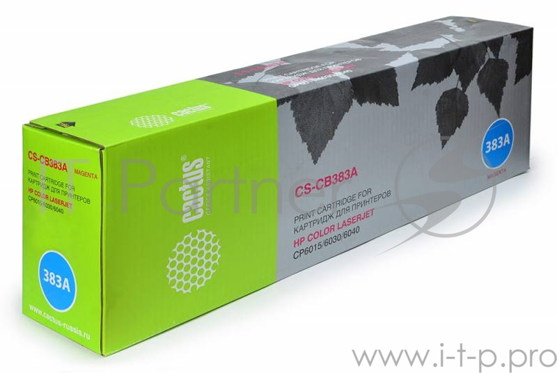 Тонер Картридж Cactus CS-CB383AV пурпурный (21000стр.) для HP CLJ CM6030/CM6040/CP6015