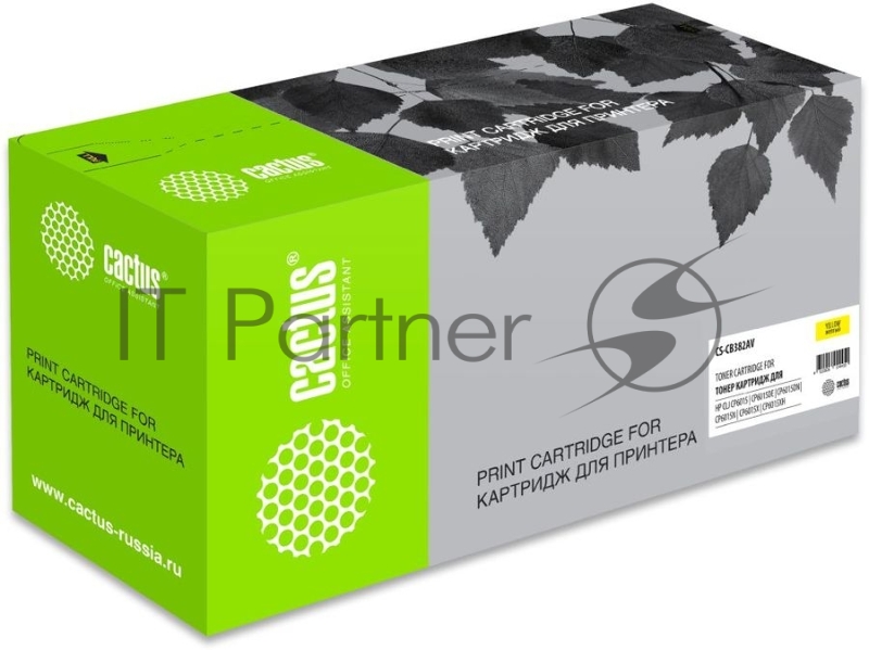 Тонер Картридж Cactus CS-CB382AV желтый (21000стр.) для HP CLJ CM6030/CM6040/CP6015