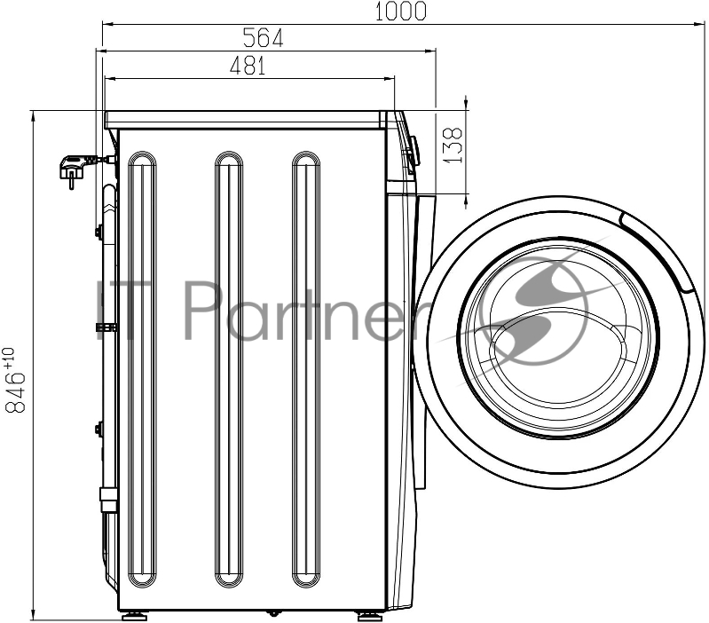 Стиральная машина Атлант СМА 80С1213-01 класс: A+++ загр.фронтальная макс.:8кг белый