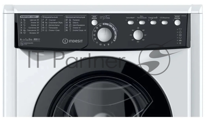 Стиральная машина Indesit EWSB 5085 BK CIS класс: A загр.фронтальная макс.:5кг белый