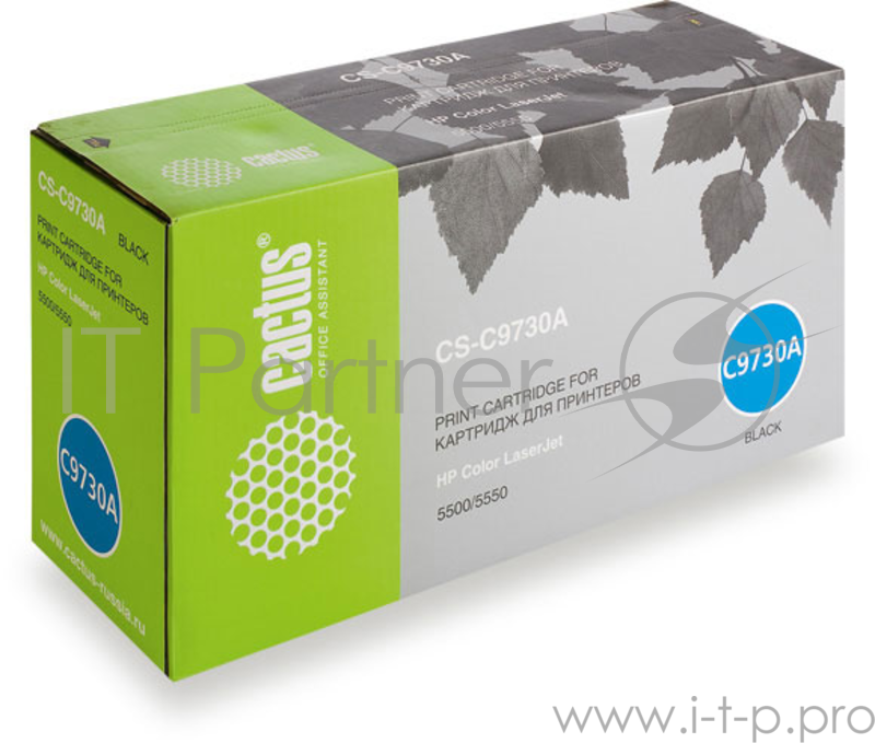 Тонер Картридж Cactus CS-C9730A черный для HP CLJ 5500/5550 (13000стр.)