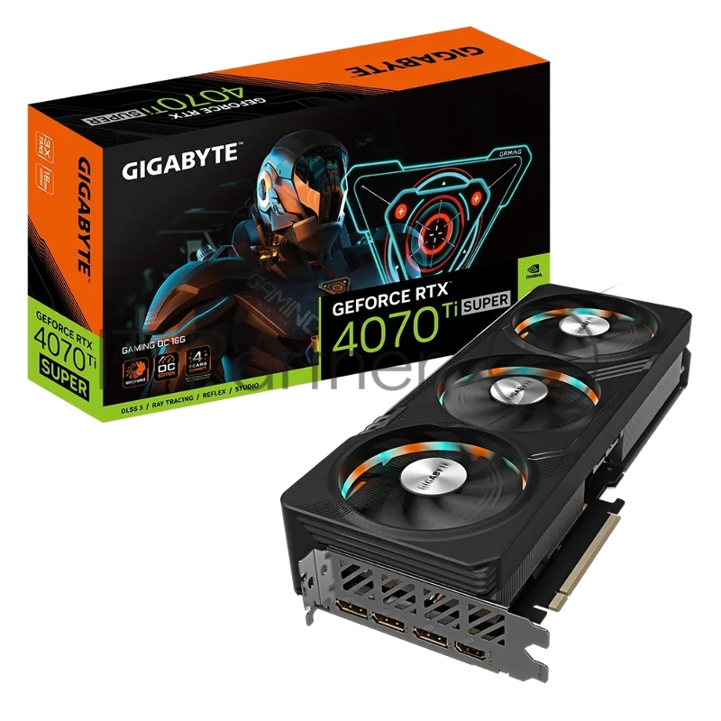 Видеокарта Gigabyte GV-N407TSGAMING-16GD RTX4070Ti SUPER GAMING 16GB GDDR6X 256bit 3xDP HDMI 3FAN RTL