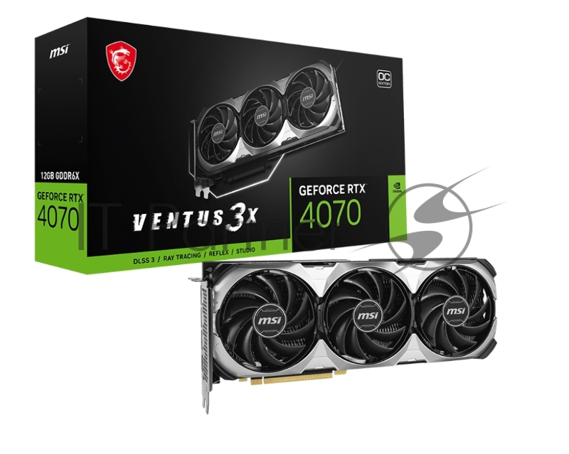 Видеокарта MSI RTX4070 VENTUS 3X E 12GB GDDR6X 192bit 3xDP HDMI 3FAN RTL