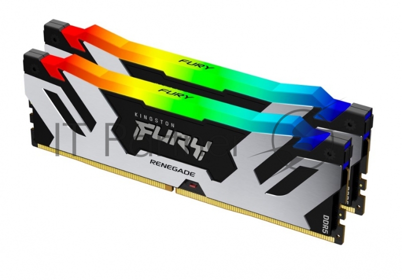 Модуль памяти DDR 5 DIMM 64Gb PC48000, 6000Mhz, Kingston FURY Renegade RGB XMP CL32 (Kit of 2) (KF560C32RSAK2-64) (retail)
