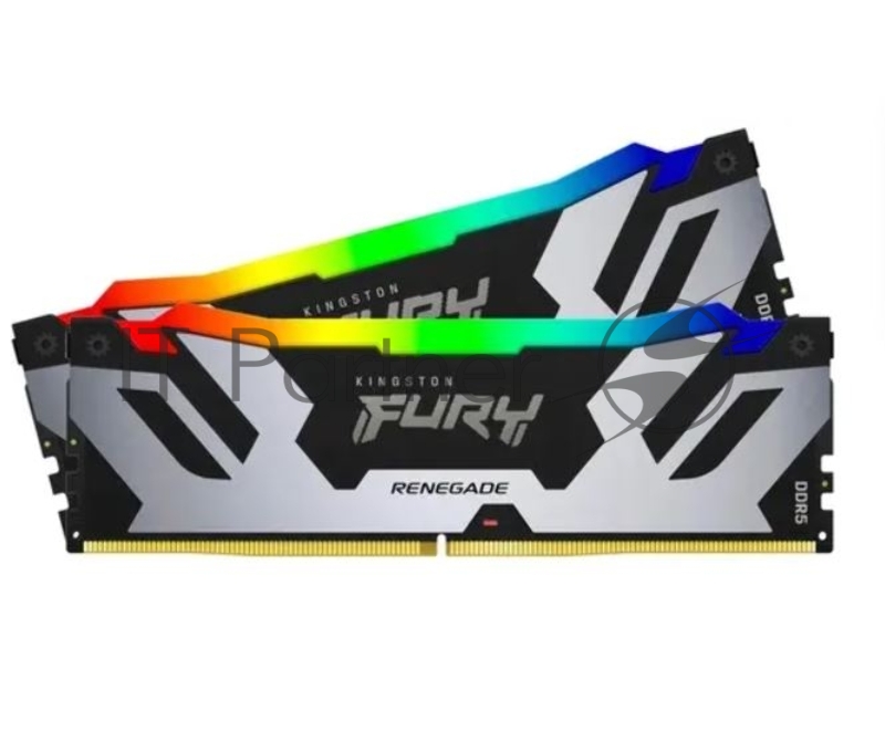 Модуль памяти DDR 5 DIMM 64Gb PC48000, 6000Mhz, Kingston FURY Renegade RGB XMP CL32 (Kit of 2) (KF560C32RSAK2-64) (retail)