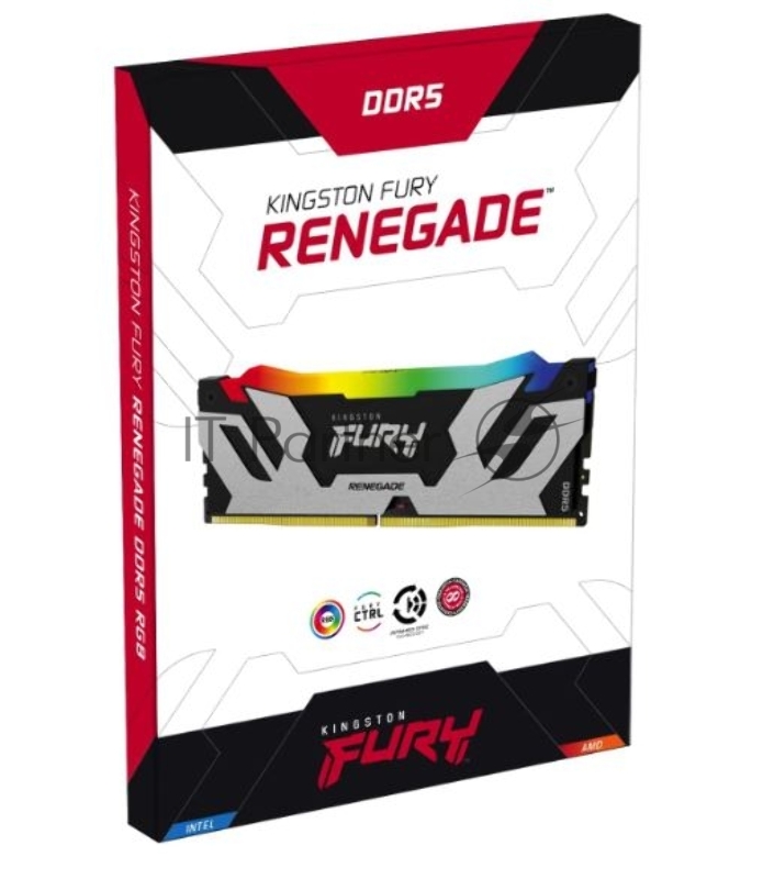 Модуль памяти DDR 5 DIMM 64Gb PC48000, 6000Mhz, Kingston FURY Renegade RGB XMP CL32 (Kit of 2) (KF560C32RSAK2-64) (retail)