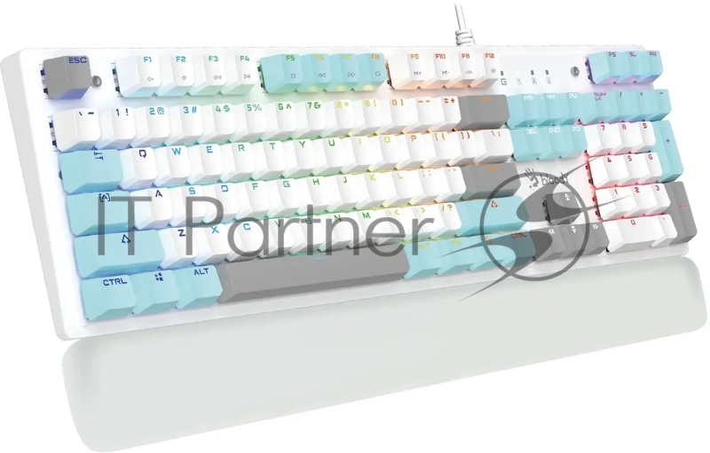Клавиатура A4Tech Bloody S515R механическая белый USB for gamer LED (подставка для запястий) (S515R ICY WHITE)