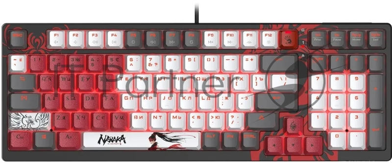 Клавиатура A4Tech Bloody S98 Naraka BLMS Plus механическая черный/красный USB for gamer LED (S98 NARAKA BLMS RED PLUS)
