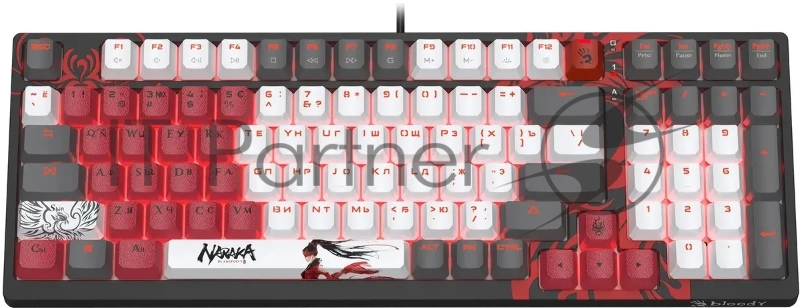 Клавиатура A4Tech Bloody S98 Naraka BLMS Plus механическая черный/красный USB for gamer LED (S98 NARAKA BLMS RED PLUS)