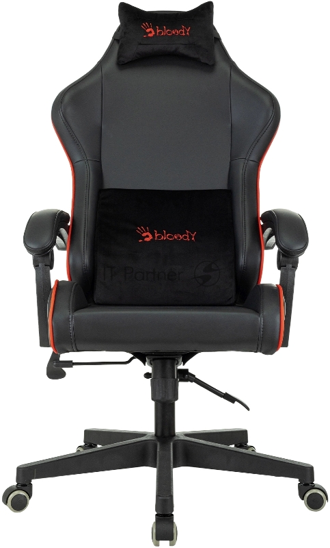 Кресло игровое A4Tech Bloody GC-780 черный сиденье черный кожзам с подголов. крестов. металл черный пластик черный
