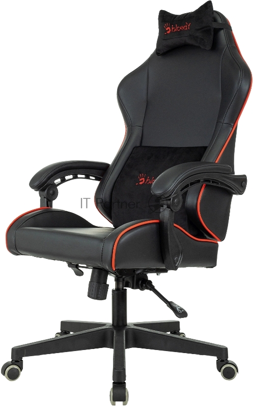 Кресло игровое A4Tech Bloody GC-780 черный сиденье черный кожзам с подголов. крестов. металл черный пластик черный