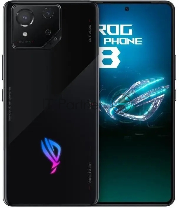 Смартфон Asus AI2401_A ROG Phone 8 256Gb 12Gb черный моноблок 3G 4G 2Sim 6.78 1080x2400 Android 14 50Mpix 802.11 a/b/g/n/ac/ax/be NFC GPS GSM900/1800 GSM1900 TouchSc Protect
