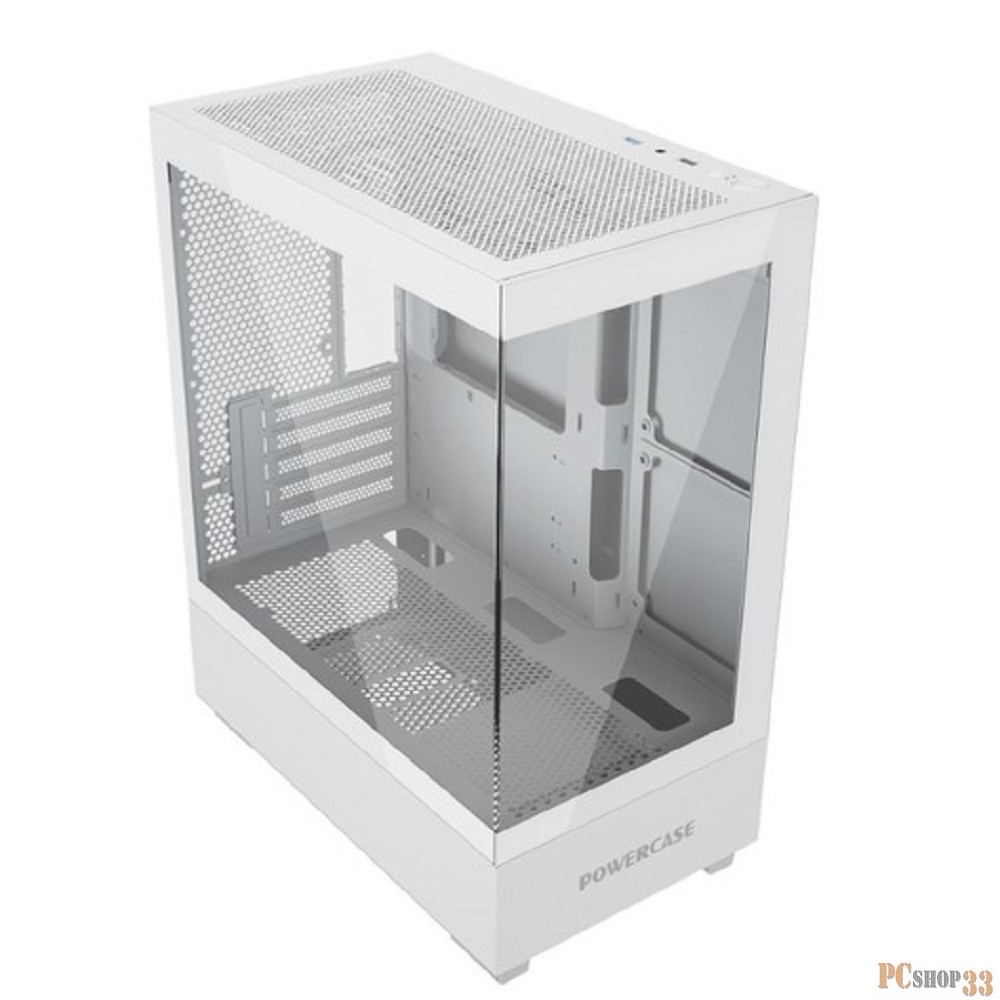 Корпус Powercase Vision Micro M, Tempered Glass, белый, mATX (CVMMW-L0)