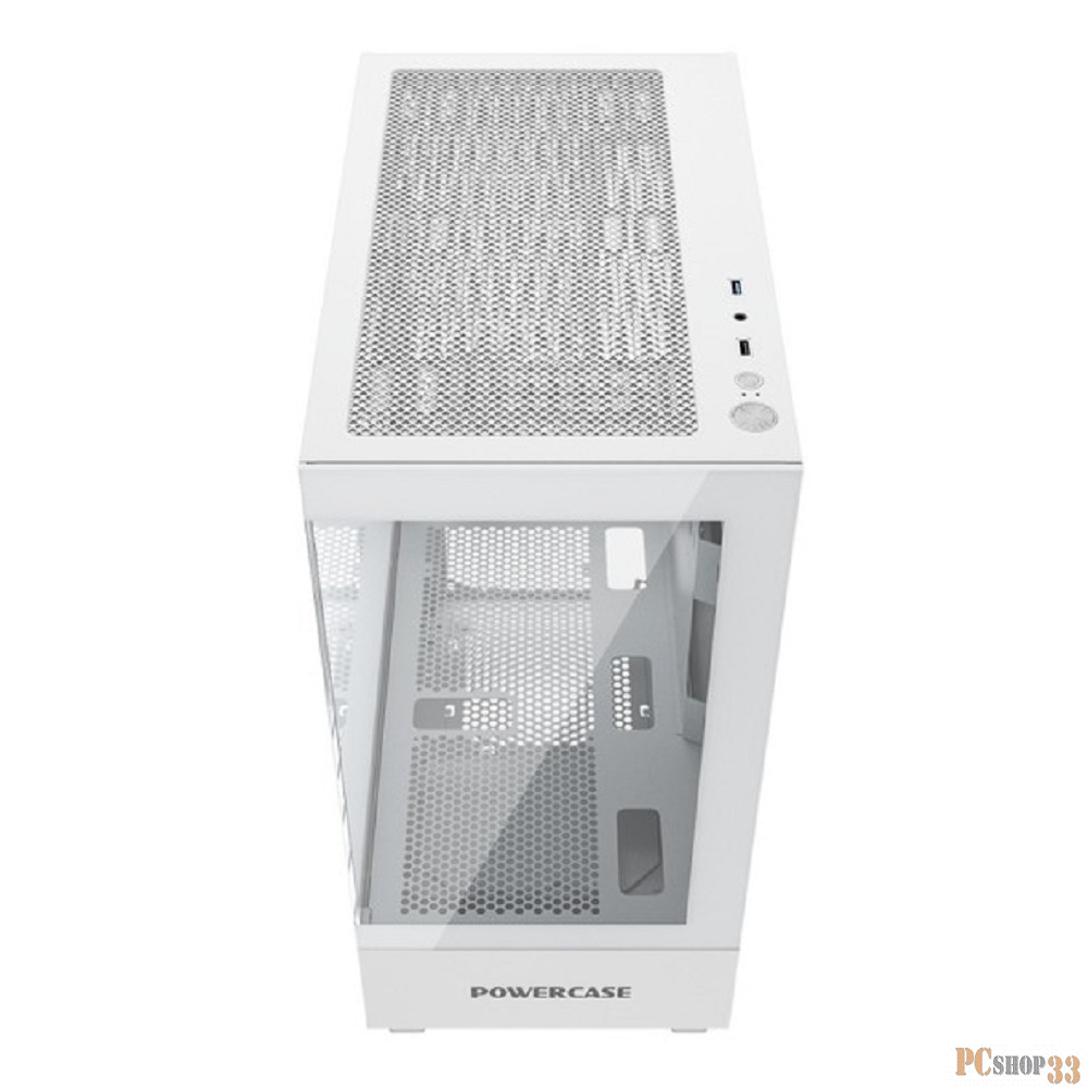 Корпус Powercase Vision Micro M, Tempered Glass, белый, mATX (CVMMW-L0)