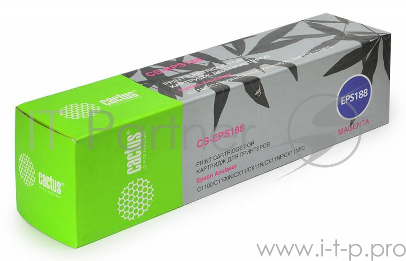 Картридж Cactus CS-EPS188 для Epson AcuLaser C1100/C1100N magenta, 4000стр.