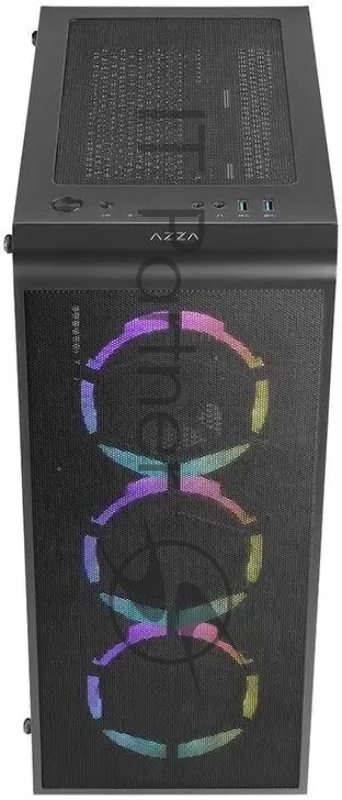 Корпус Azza Prime 360E черный без БП ATX 5x120mm 2x140mm 2xUSB3.0 audio bott PSU