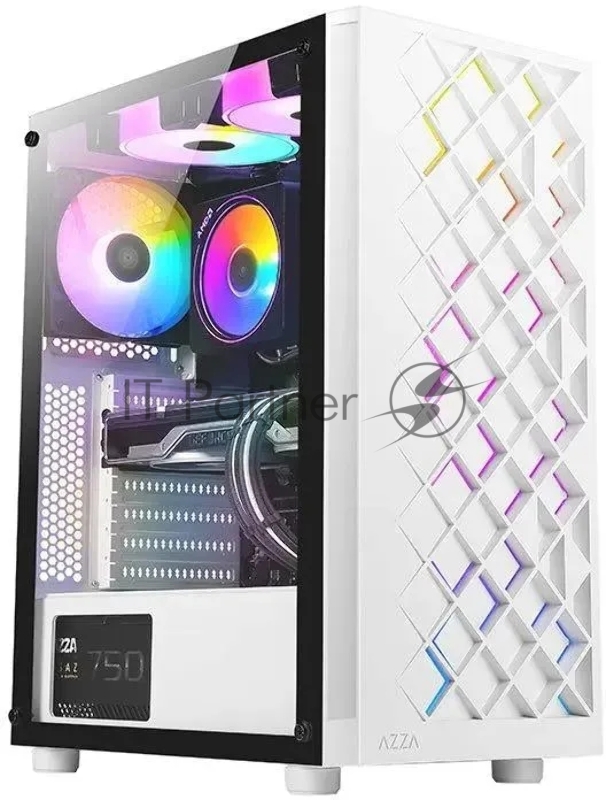 Корпус Azza Spectra белый без БП ATX 7x120mm 2x140mm 2xUSB2.0 1xUSB3.0 audio bott PSU