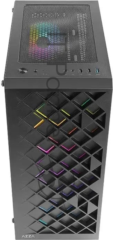 Корпус Azza Spectra черный без БП ATX 7x120mm 2x140mm 2xUSB2.0 1xUSB3.0 audio bott PSU