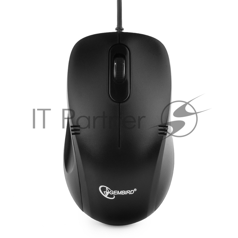 Мышь Gembird MOP-110, USB, черный, 2кн.+колесо-кнопка, 1000 DPI, кабель 1.8м