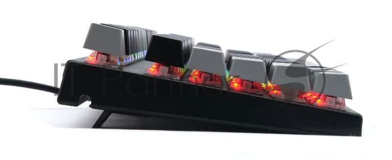 Проводная механическая клавиатура Gembird KB-G600-1, 87кл, Rainbow, коричн.свитчи, 1.8м, черная