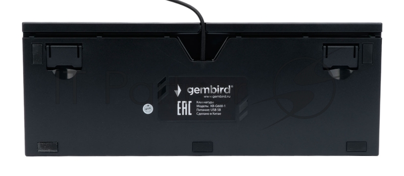 Проводная механическая клавиатура Gembird KB-G600-1, 87кл, Rainbow, коричн.свитчи, 1.8м, черная