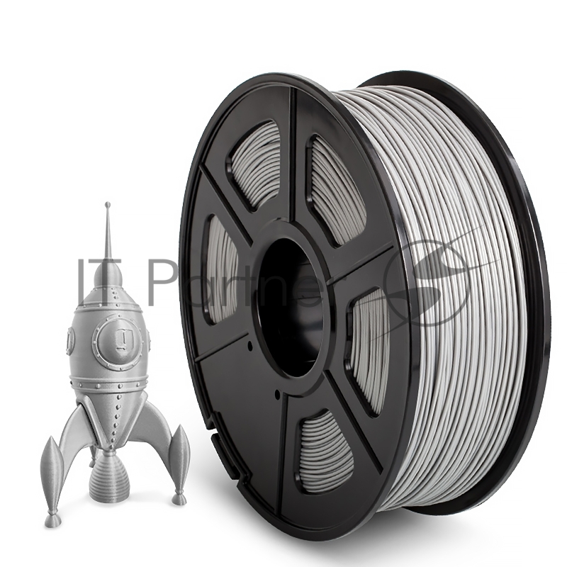 Филамент NVPRINT ABS Silver для 3D печати диаметр 1.75мм длина 330 метров масса 1 кг