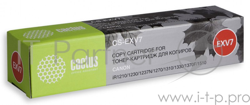 Тонер Картридж Cactus CS-EXV7 черный для Canon IR1210/1230/1510/1530/1570F (5300стр.)