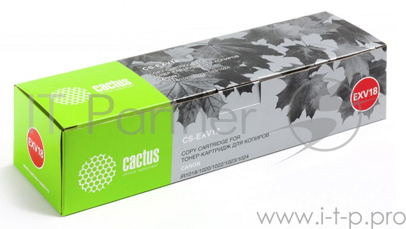 Тонер Картридж Cactus CS-EXV18 черный для Canon iR1018/1020/1022/1023/1024 (8400стр.)