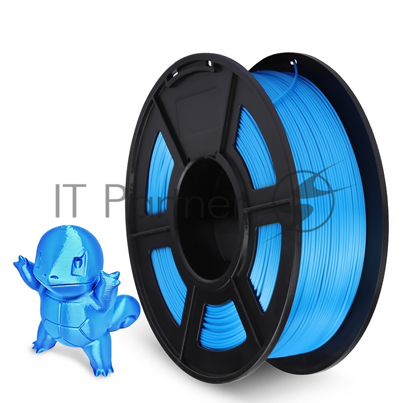 Филамент NVPRINT Silk PLA+ Blue для 3D печати диаметр 1.75мм длина 330 метров масса 1 кг