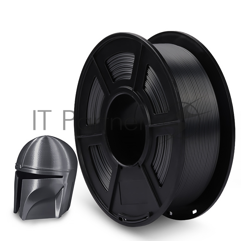 Филамент NVPRINT Silk PLA+ Grey для 3D печати диаметр 1.75мм длина 330 метров масса 1 кг