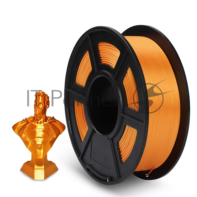 Филамент NVPRINT Silk PLA+ Orange для 3D печати диаметр 1.75мм длина 330 метров масса 1 кг