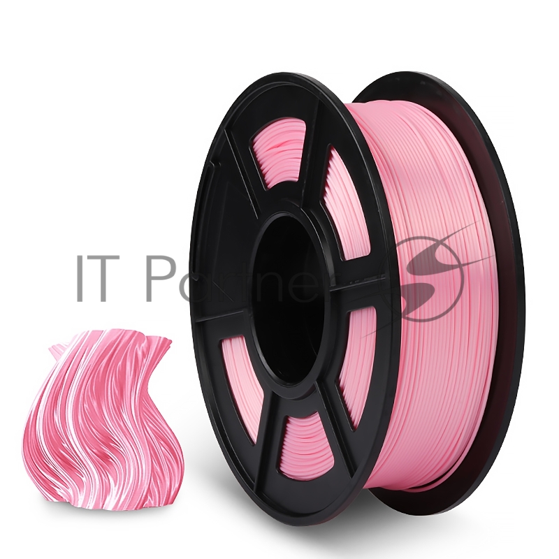 Филамент NVPRINT Silk PLA+ Pink для 3D печати диаметр 1.75мм длина 330 метров масса 1 кг