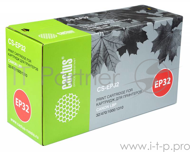 Тонер Картридж Cactus CS-EP32 черный для Canon LBP 32/470/1000/1310 (5000стр.)
