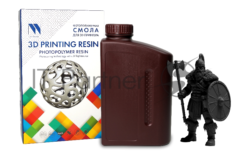 Фотополимерная смола NVPRINT Standard Resin Black для 3D печати 1 кг/бут