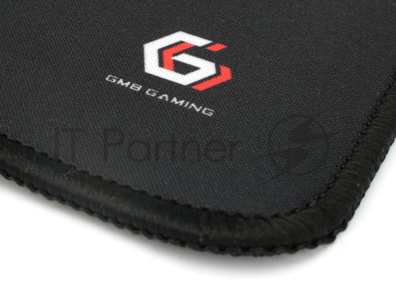 Коврик для мыши Gembird MP-35-30-BLACK, черный, 350х300х3мм, ткань+резина, оверлок, коробка
