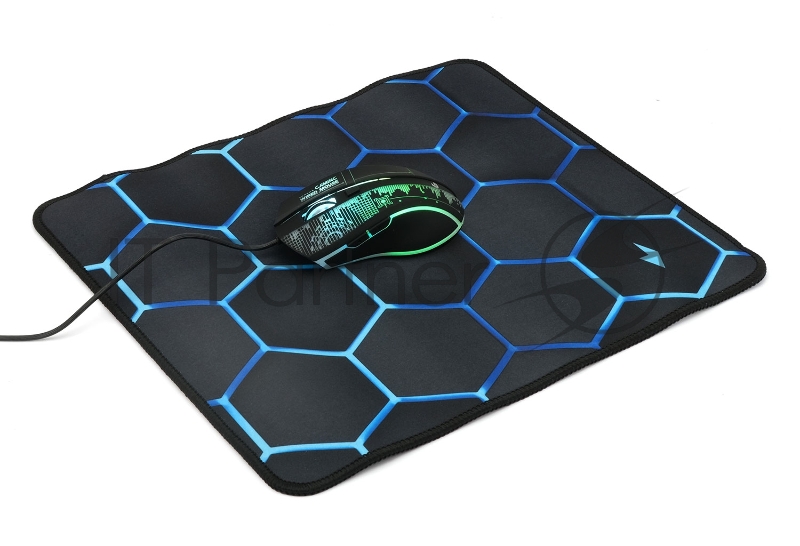 Коврик для мыши Gembird MP-35-30-COMB, соты, 350х300х3мм, ткань+резина, оверлок, коробка