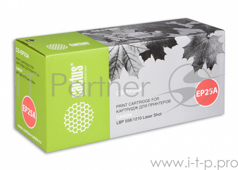 Тонер Картридж Cactus CS-EP25A черный для Canon LBP558/1210 (2500стр.)