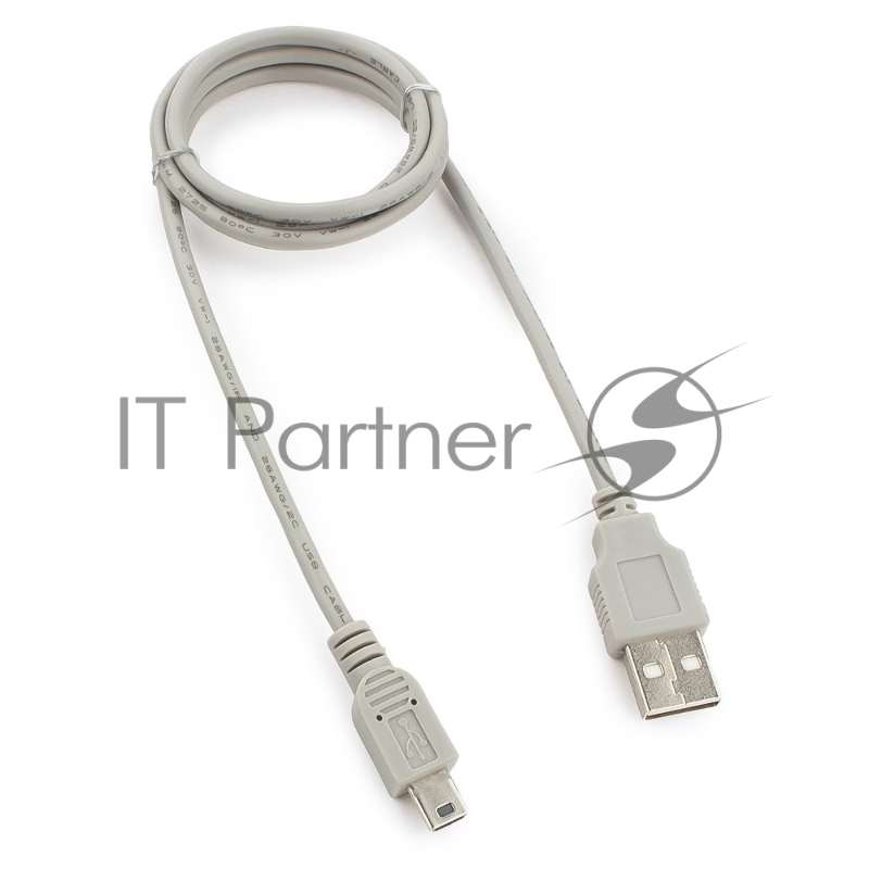 Кабель USB2.0 Cablexpert CC-USB2-AM5P-3-N, AM/MiniUSB, медь, экран, Pro, 0.9м серый, пакет