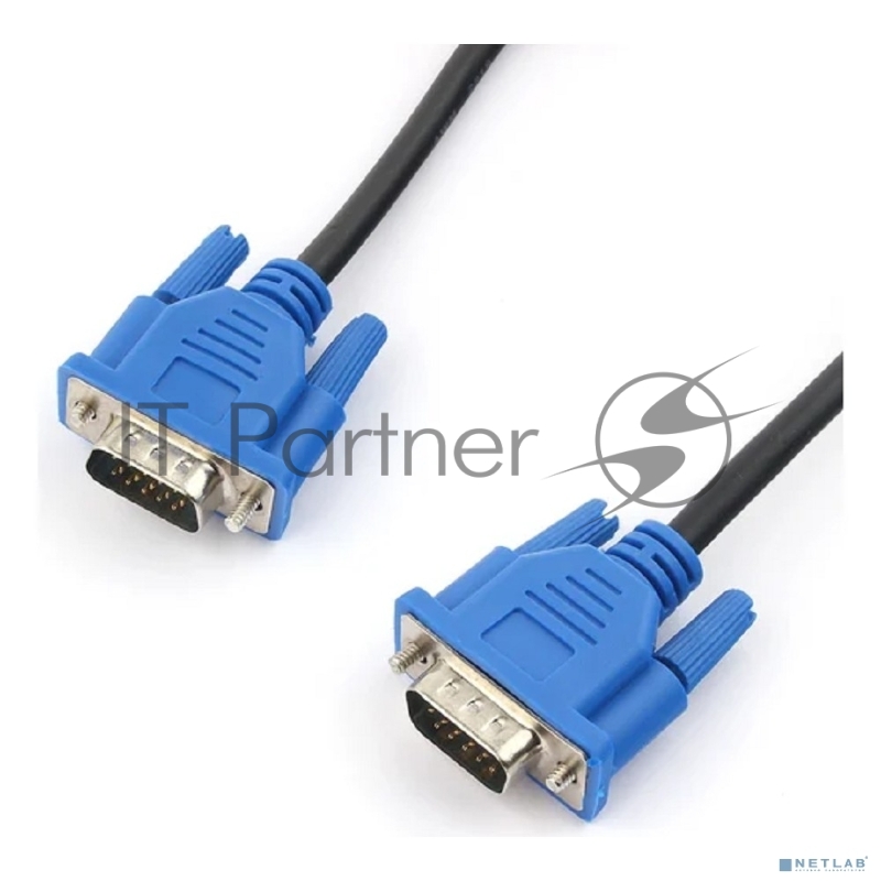 Кабель VGA Pro Cablexpert CC-PVGA-1.8M, 15M/15M, 1.8м, экран, феррит. кольца, пакет