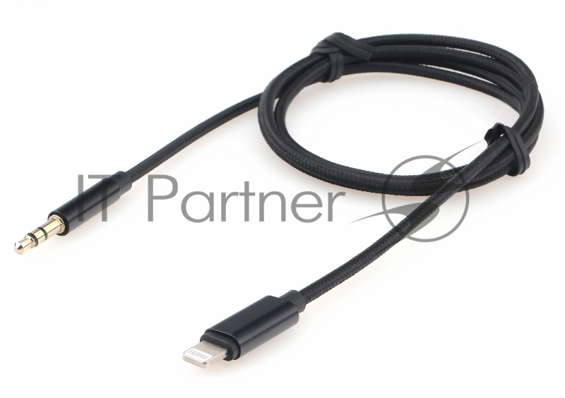 Кабель-переходник USB Cablexpert CCAB-AP35M-1M-B, Lightning/Jack3.5, Mobile, 1м, черн, коробка