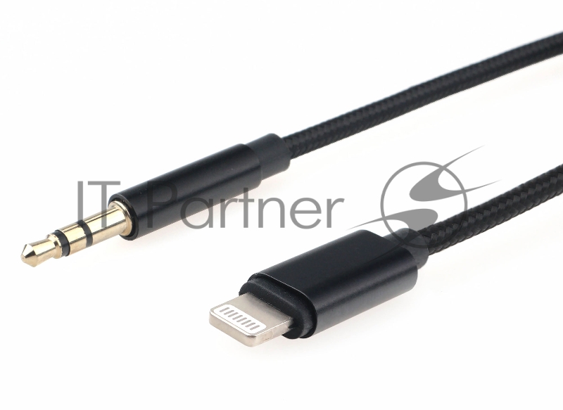 Кабель-переходник USB Cablexpert CCAB-AP35M-1M-B, Lightning/Jack3.5, Mobile, 1м, черн, коробка