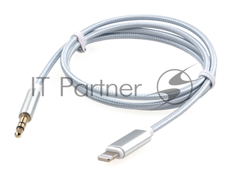 Кабель-переходник USB Cablexpert CCAB-AP35M-1M-W, Lightning/Jack3.5, Mobile, 1м, белый, коробка