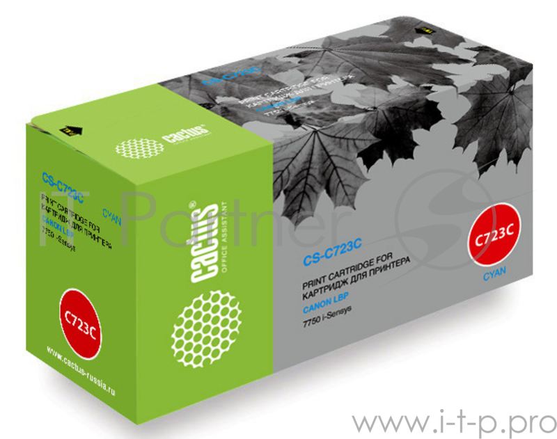 Тонер Картридж Cactus CS-C723C голубой для Canon i-Sensys 7750 (8500стр.)