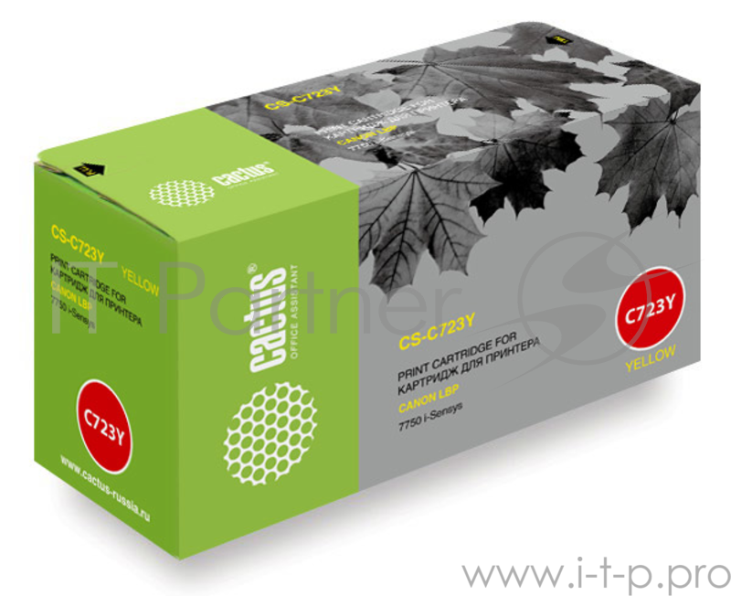 Тонер Картридж Cactus CS-C723Y желтый для Canon i-Sensys 7750 (8500стр.)