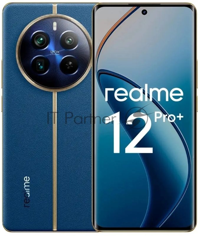 Смартфон Realme RMX3840 12 Pro+ 5G 256Gb 8Gb синее море моноблок 3G 4G 6.7 2400x1080 Android 14 50Mpix 802.11 a/b/g/n/ac/ax NFC GPS GSM900/1800 GSM1900 TouchSc Protect