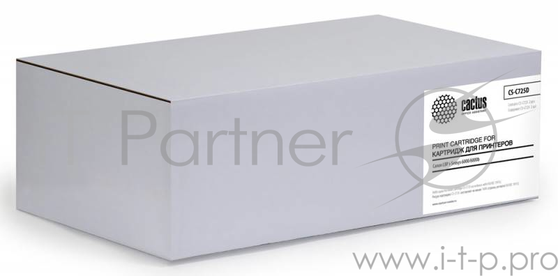Тонер Картридж Cactus CS-C725D черный x2уп. для Canon LBP i-Sensys 6000/6000b (1600стр.)