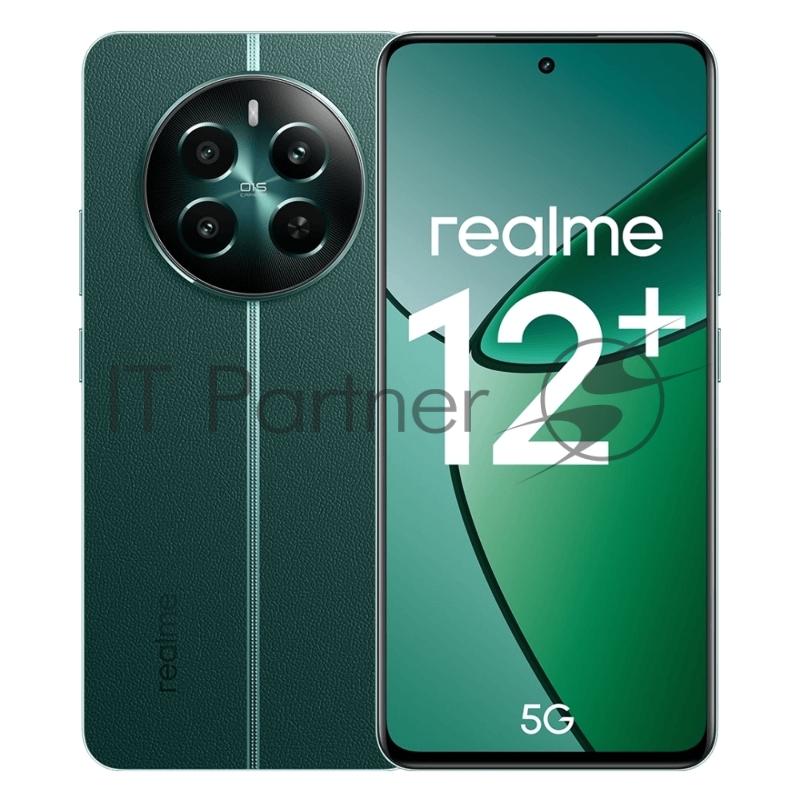 Смартфон Realme RMX3867 12+ 5G 256Gb 8Gb зеленый моноблок 3G 4G 6.7 1080x2400 Android 14 50Mpix 802.11 a/b/g/n/ac/ax NFC GPS GSM900/1800 GSM1900 TouchSc Protect